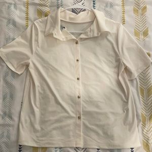 Cream button up